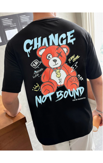 Change Baskılı Erkek Tshirt Siyah…