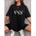 It's Love Baskılı Oversize Kadın T-Shirt