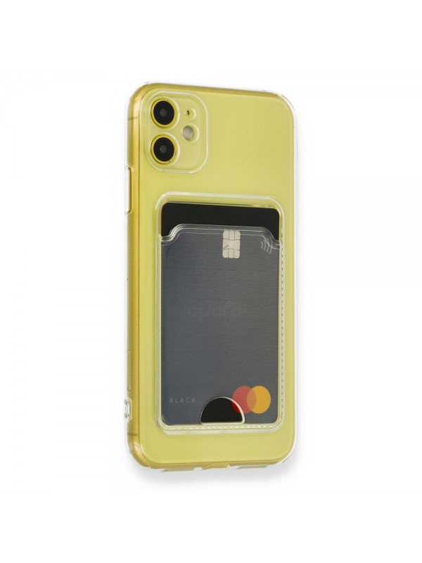 FitCase iPhone 11 Kılıf Cardy Şeffaf Kartlık Cepli Kapak…