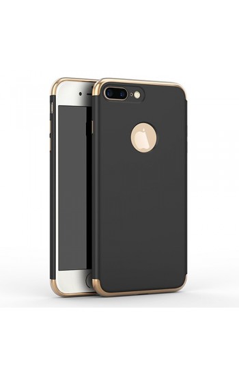 FitCase iPhone 7 Plus / 8 Plus Kılıf Golden Frame Arka Kapak Siyah…