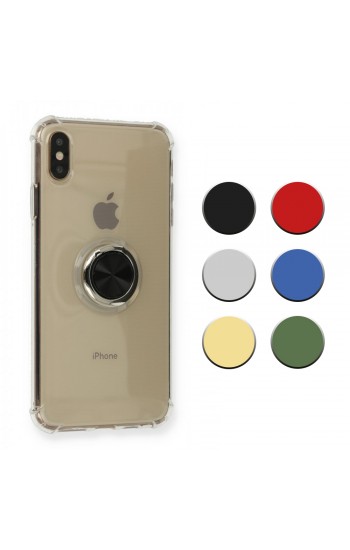 FitCase iPhone X / XS Kılıf Gross Ring Şeffaf Arka Kapak…