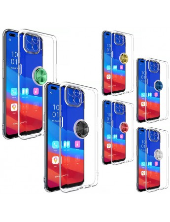 FitCase Oppo A73 Kılıf Gross Ring Şeffaf Arka Kapak