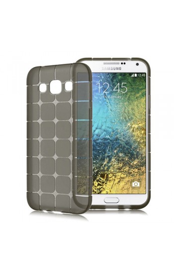 FitCase Samsung Galaxy E7 (E700) Plaid Silikon Arka Kapak Siyah…