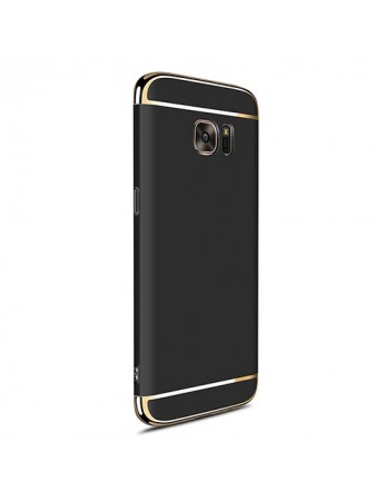 FitCase Samsung S7 EDGE (G935) Golden Frame Arka Kapak Siyah