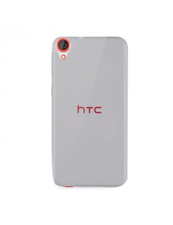 HTC Desire 820 Kılıf Soft Silikon Şeffaf-Siyah Arka Kapak