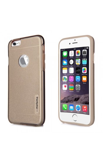 iPhone 4 / 4S Kılıf Motomo Sert Arka Kapak Gold…