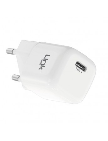 Linktech G820 Supper Silicon Tech 20W PD USB-C Şarj Adaptörü (Başlık) Beyaz