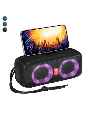 LinkTech Q218 Bluetooth Hoparlör RGB USB Aux Hafıza Kartı Stant