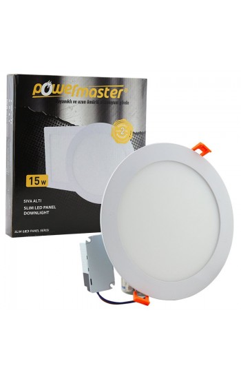 Powermaster 16118 Slim LED Panel Spot 15W 3000K Günışığı Sıva Altı…