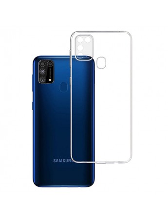 Samsung Galaxy M31 (M315) Kılıf FitCase Toz Koruma Tıpalı Şeffaf Arka Kapak