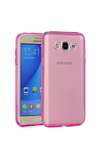 Samsung Galaxy On5 (G5520) Kılıf Soft Silikon Şeffaf-Pembe Arka Kapak…