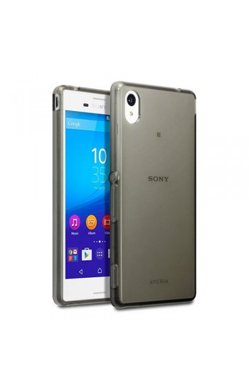 Sony Xperia M4 Aqua Kılıf Soft Silikon Şeffaf-Siyah Arka Kapak…