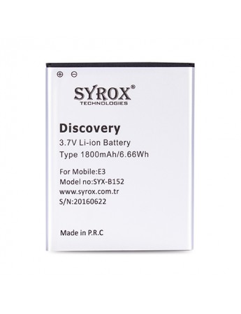 Syrox General Mobile Discovery E3 Batarya 1800 mAh B152